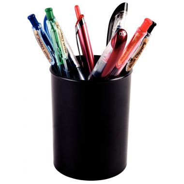 Pot à crayons en plastique recyclé noir