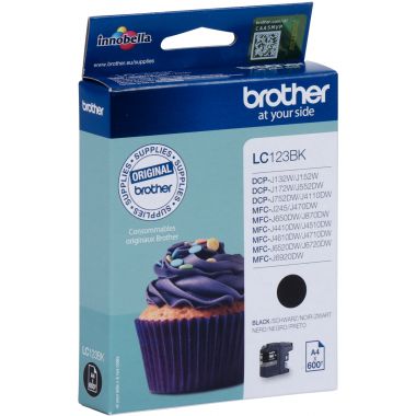 Brother CUPCAKE cartouche jet d'encre noire authentique (LC123BK)