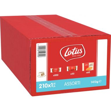 Carton de 210 biscuits LOTUS assortis