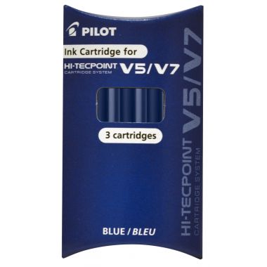 Étui de 3 recharges V5/V7 bleue