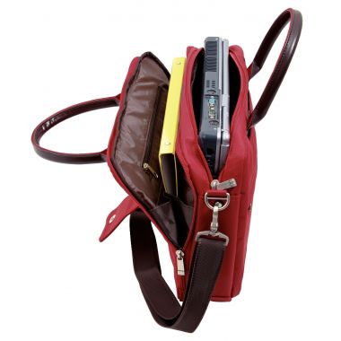 Sacoche femme pour ordinateur portable jusqu'à 15,6" coloris rouge