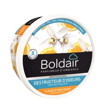 Boite gel destructeur d'odeurs BOLDAIR fleur d'oranger