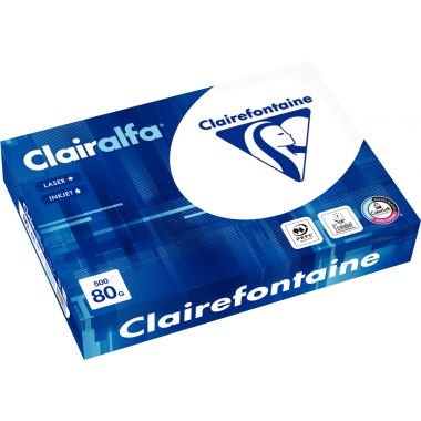 Clairefontaine - Papier A4 blanc Clairalfa - 80g - Ramette de 500 feuilles - 1979