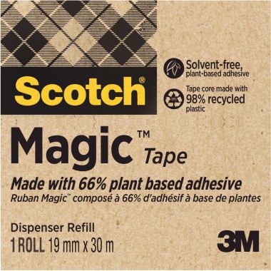 Rouleau adhésif Scotch Magic Green invisible 19mmx30m