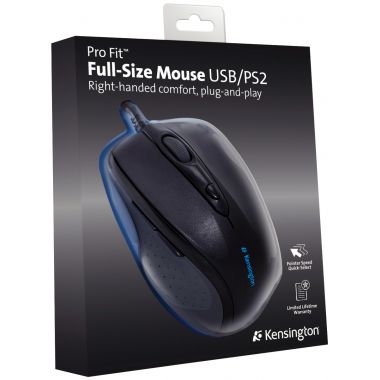 Souris filare pour droitier Kensington Pro Fit couleur noir