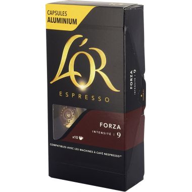 Boite de 10 capsules café OR Forza