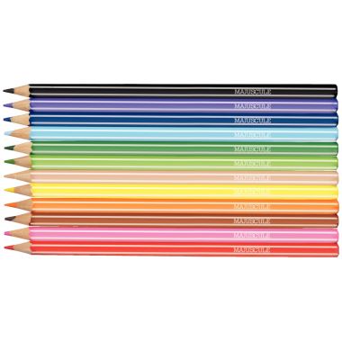 Boîte de 12 crayons de couleur Majuscule 3mm assortis