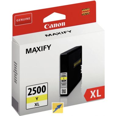 Canon 2500XL cartouche jet d'encre jaune haute capacité authentique (PGI2500Y XL)