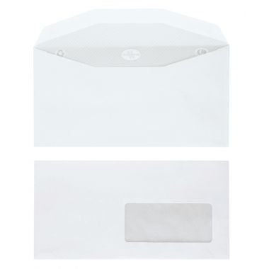 Boite de 1000 enveloppes blanches 115x225mm 80g mécanisables fenêtre 45x100mm