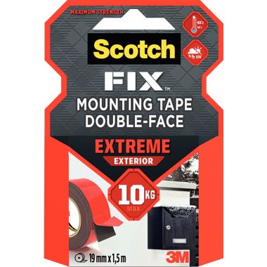 Rouleau adhésif Scotch fixation double face extra fort 19mmx1,5m