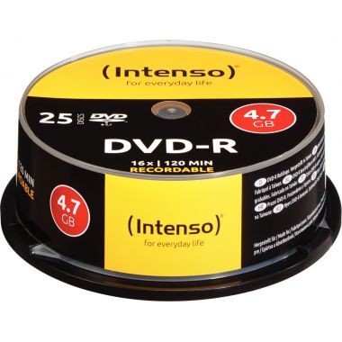 Spindle de 25  DVD-R Intenso 4,7 Go 16X