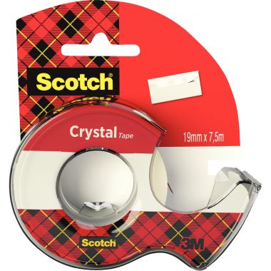 Rouleau adhésif Scotch Cristal 19mmx7,5m + dévidoir