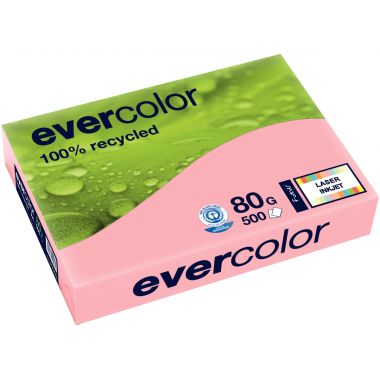 Ramette de 500 feuilles format A3 80g rose recyclé EVERCOLOR