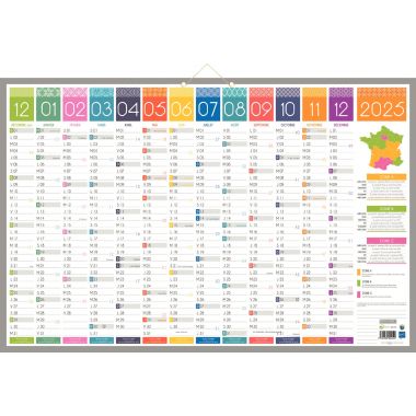 Calendrier annuel 13 mois Tendance 43x65cm