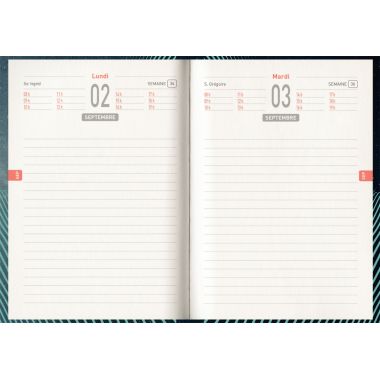 Agenda journalier Techno vert