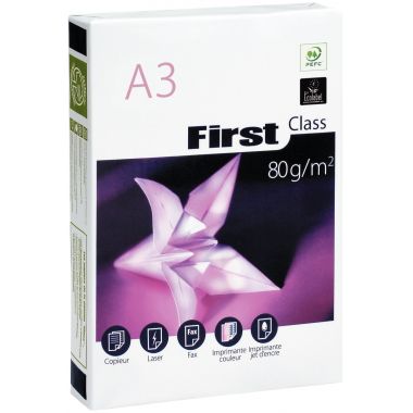 Ramette de 500 feuilles format A3 80g blanc FIRST