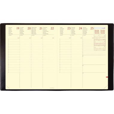 Agenda semainier Silk 21x27 noir