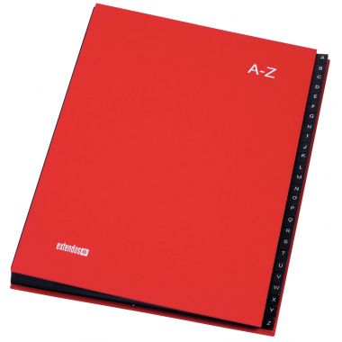 Trieur alphabétique 26 compartiments, rouge