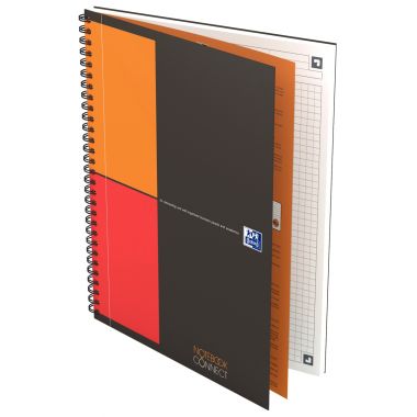 Cahier à reliure intégrale NOTEBOOK format tablette B5 quadrillé 5x5, 160 pages