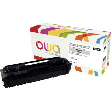 OWA Armor cartouche laser noire haute capacité compatible HP 201X (CF400X)