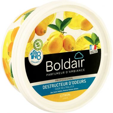 Boite gel destructeur d'odeurs BOLDAIR citron