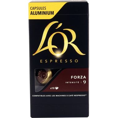 Boite de 10 capsules café OR Forza