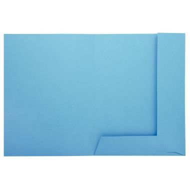 Paquet de 50 chemises 2 rabats SUPER 210g, format 24x32 cm, bleu clair