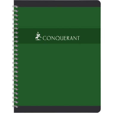 Cahier à reliure intégrale 180 pages CONQUERANT, format A4, quadrillé 5x5, papier 70g