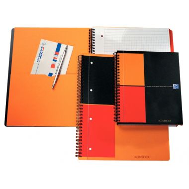 Cahier à reliure intégrale ACTIVEBOOK format A4+ quadrillé 5x5, 160 pages perforées