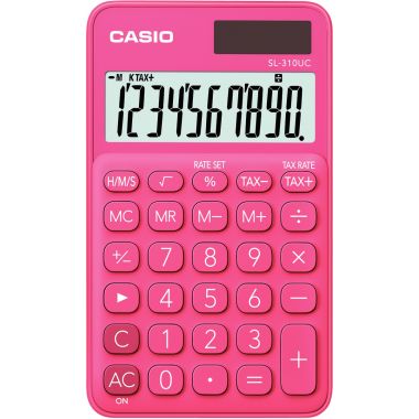 Machine à calculer de poche Casio 10 chiffres SL-310UC corail