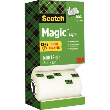 Tour distributrice de 14 rouleaux Scotch Magic 19mmx33m