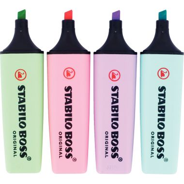 Stabilo - Pochette de 4 surligneurs Boss pastels assortis - 70/4-2