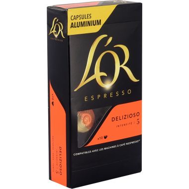 Boite de 10 capsules café OR Delizioso