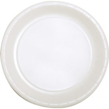 Paquet de 50 assiettes en carton diamètre 22cl blanches