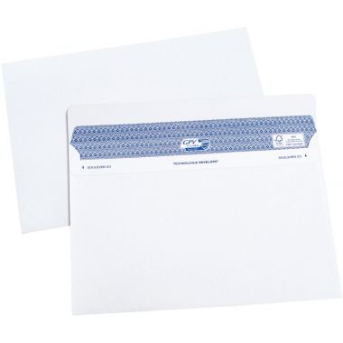 Boite de 100 enveloppes blanches 162x229mm 90g autocollante