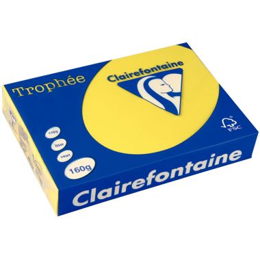 Paquet de 250 feuilles format A4 160g soleil CLAIREFONTAINE TROPHEE